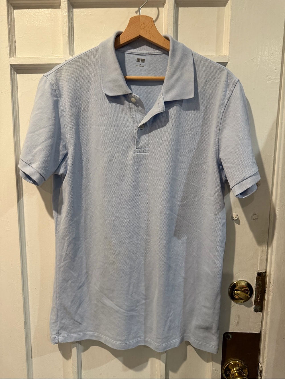 UNIQLO Men's Pale Blue Polo Shirt